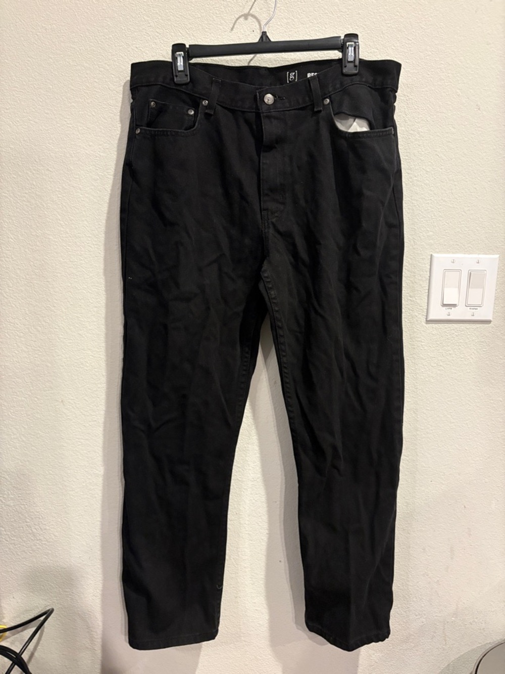 George Men’s Black Straight Jeans